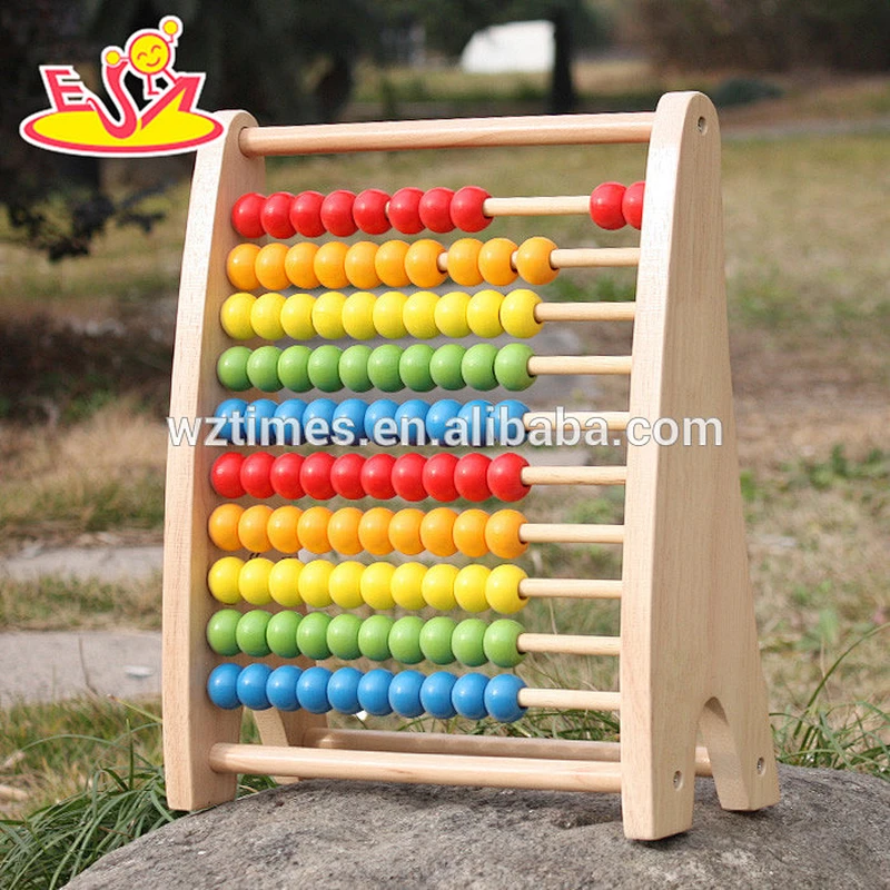 New design wooden bead abacus colorful wooden bead abacus educational wooden bead abacus W12A029