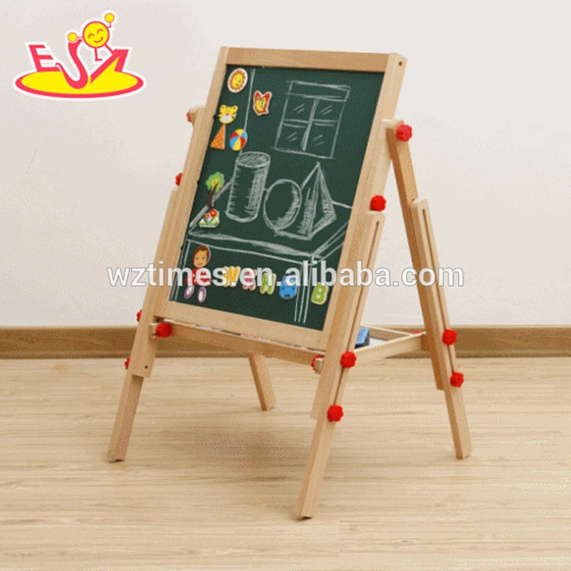 2018 wholesale new products kids wooden blackboard easel best sale children wooden blackboard easel W12B107