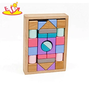 2019 Top sale 28 pieces kids educational wooden toy blocks for wholesale W13A171