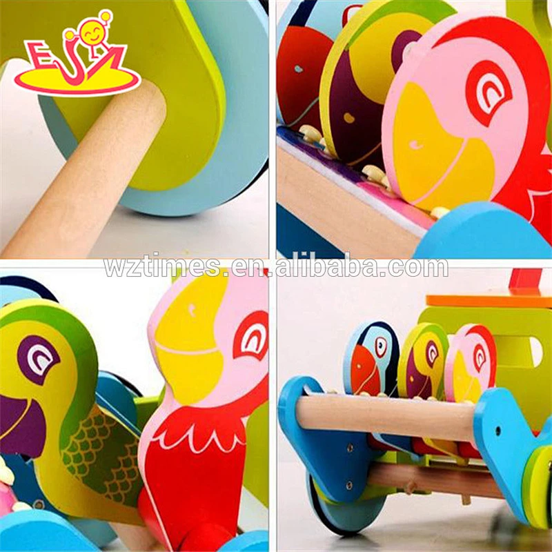 wholesale baby wooden toy walker cheap kids wooden toy walker outdoor children wooden toy walker W16E021
