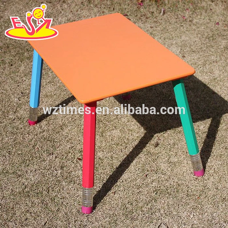 Wholesale customize wooden baby table and 2 chairs used in home or kindergarten W08G106