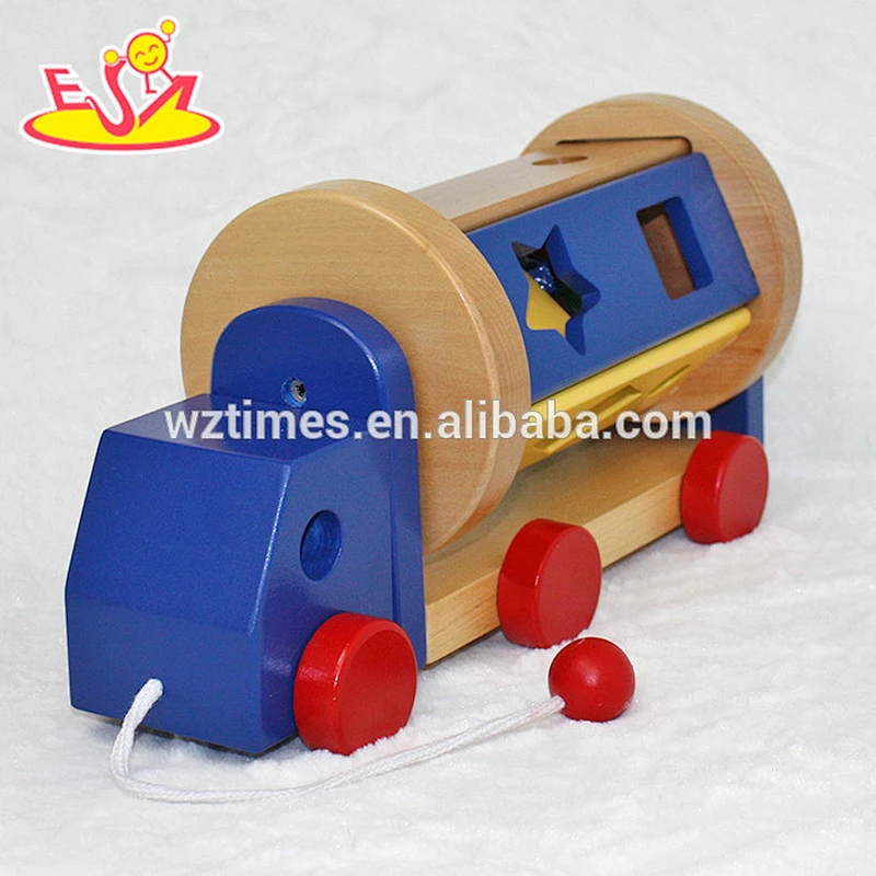New design educational children wooden blocks car toy for sale W04A294