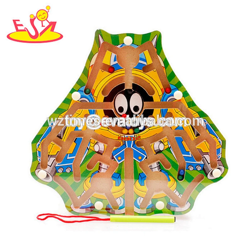 Wholesale cartoon style wooden animal maze toy for kids W11H037