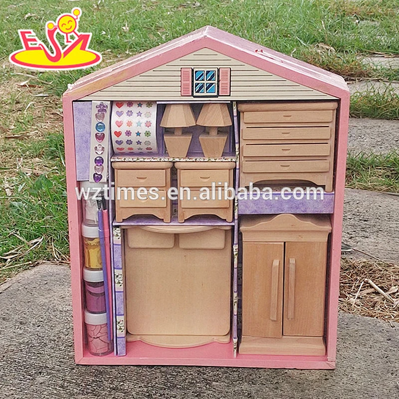 wholesale wooden kids drawing coloring doll furniture wooden kids drawing coloring W03A085