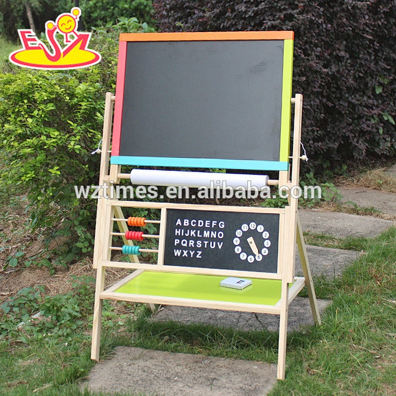 2018 New design wooden magnetic drawing board high quality wood kids drawing board best wood drawing board for toddlers W12B103