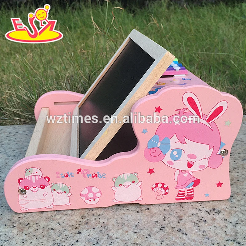 الجملة جميل وردي طفل خشبي صغير وحة الرسم مع إكسيليفون W12B091