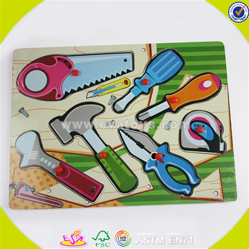 Wholesale top wooden kids dog jigsaw toy great design wooden kids dog jigsaw toy toddler puzzle for fun W14A078