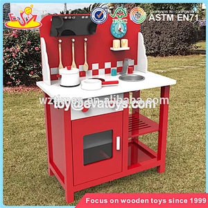 Wholesale beautiful kids wooden play kitchen toy educational baby wooden play kitchen toy W10C287