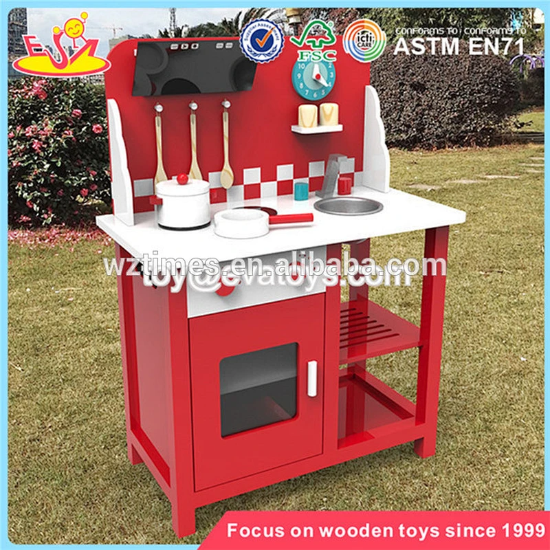 Wholesale beautiful kids wooden play kitchen toy educational baby wooden play kitchen toy W10C287