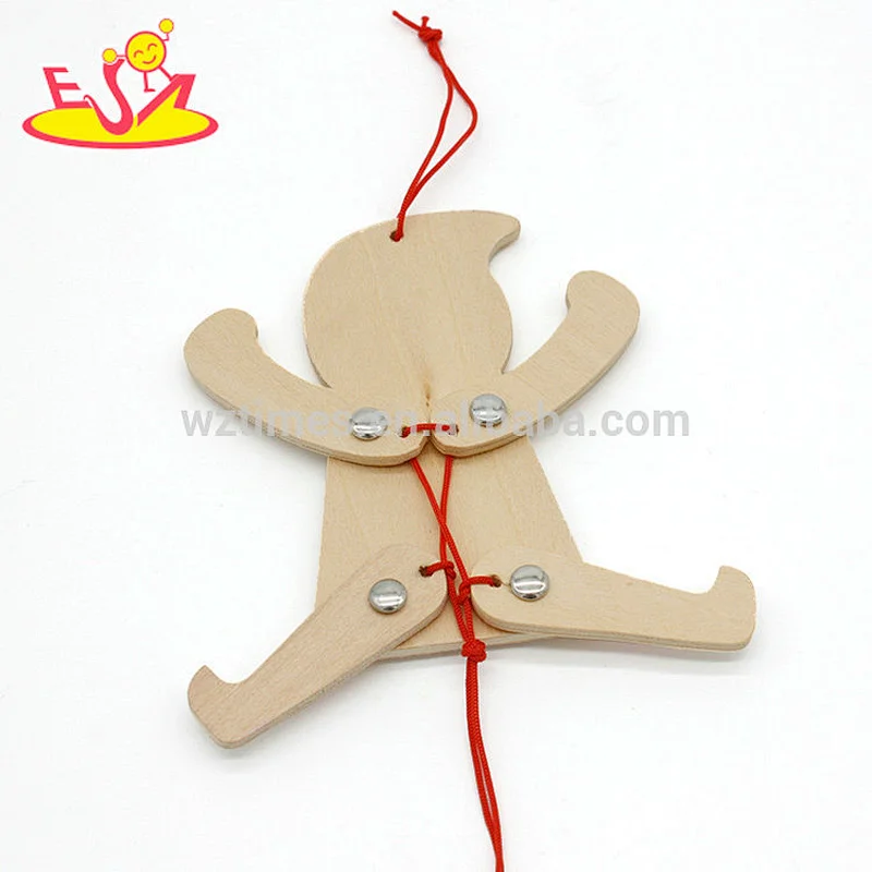 Handmade children play string wooden puppet toys for wholesale W01A310
