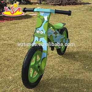 2018 Wholesale cheap wooden children bike without pedals for toddlers W16C175