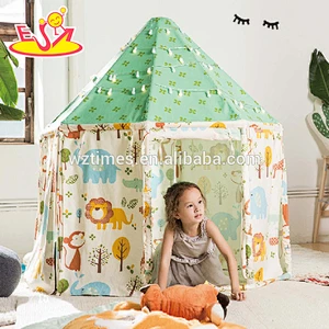 wholesale portable children house play tents for kids natural cotton indoor play tents for kids W08L006