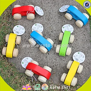 wholesale multi color wooden mini car toy for kids W04A142