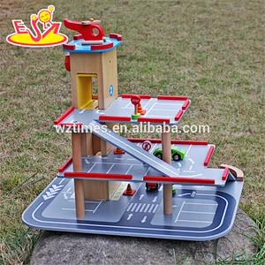 Wholesale cool style customize wooden garage playsets toy bring fun for kids W04B047