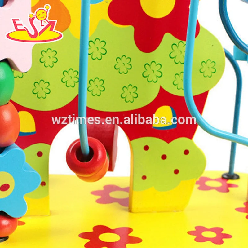 Reizendes einzigartiges hölzerner Korne schnüren Spielspielzeug für Baby W11B166