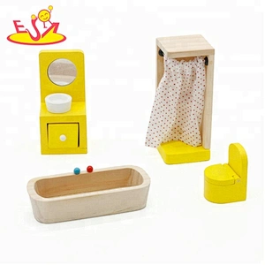 Los nuevos niños de diseño pretenden muebles de madera en miniatura para la casa de muñecas W06B070