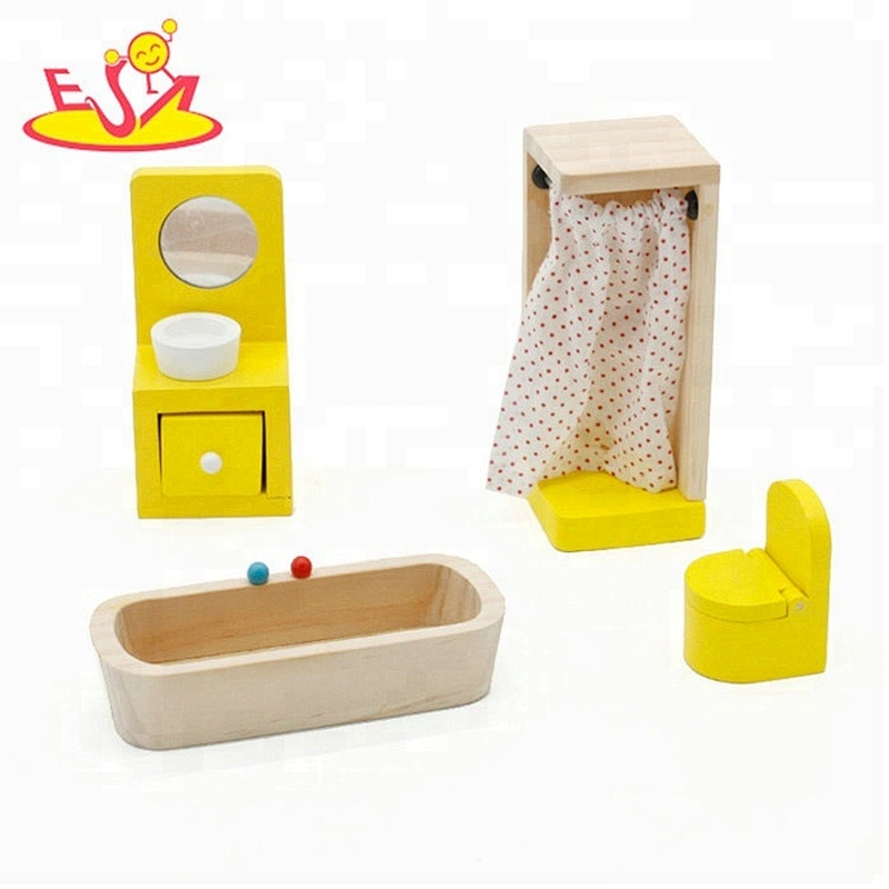 Los nuevos niños de diseño pretenden muebles de madera en miniatura para la casa de muñecas W06B070