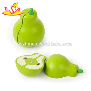 Bunte hölzerne Pretend Lebensmittel Spielset Schneiden Obst Gemüse Spielzeug für Kinder W10B222
