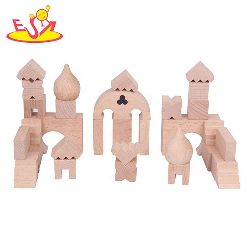 2019 High quality 52PCS educational wooden building toys for boys W13A153