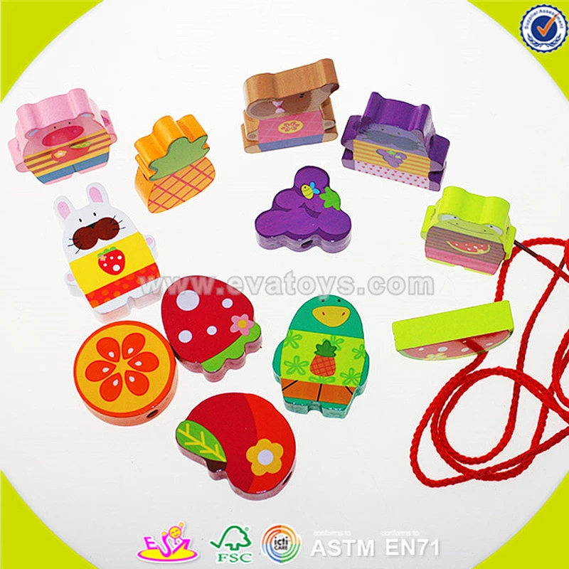 wholesale baby wooden threading game fashion kids wooden threading game popular children wooden threading game W11E044