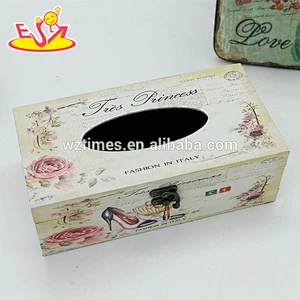 Wholesale household wooden tissue box holder best selling wooden tissue box holder W18A006