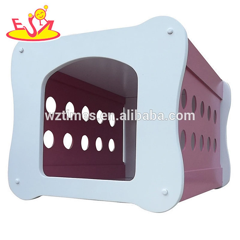 Wholesale delicate rectangle household wooden pet bed for small animals W06F003