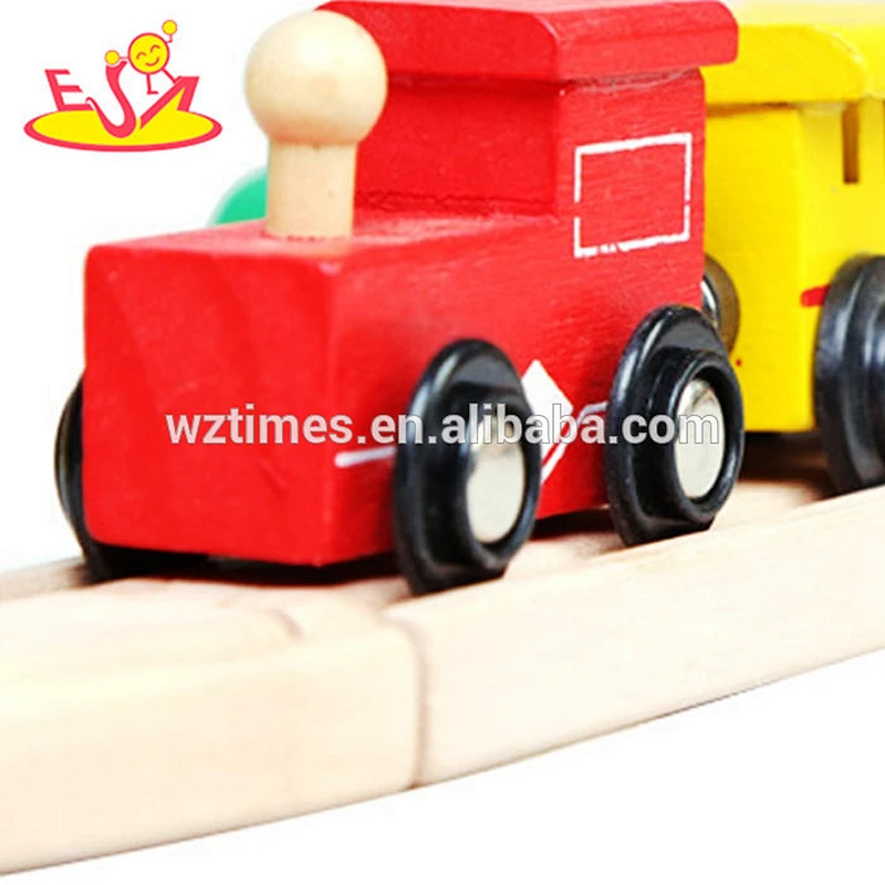 2018 wholesale baby wooden train toy tracks 39 pieces wooden train toy tracks W04C055