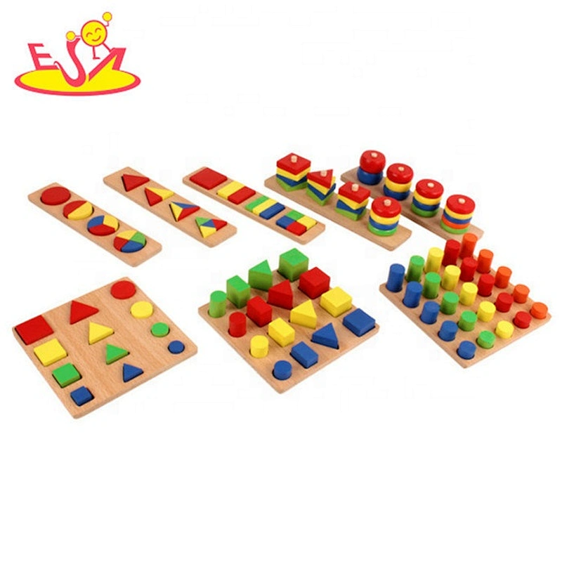 New hottest first teaching set wooden montessori baby toys for wholesale W12F082