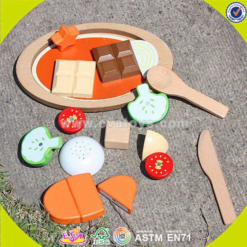 wholesale children wooden toy food DIY baby wooden toy food role play kids wooden toy food W10B107