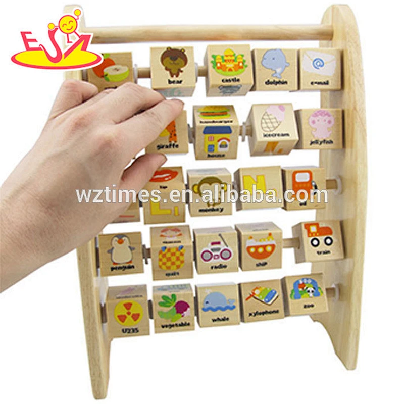 wholesale preschool educational wooden alphabet toy for sale W12C011