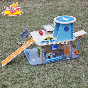 2018 wholesale baby wooden toy parking garage new design kids wooden toy parking garage best children toy parking garage W04B048