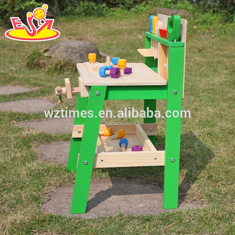 Wholesale early learning pretend game wooden tools table toy for children W03D057