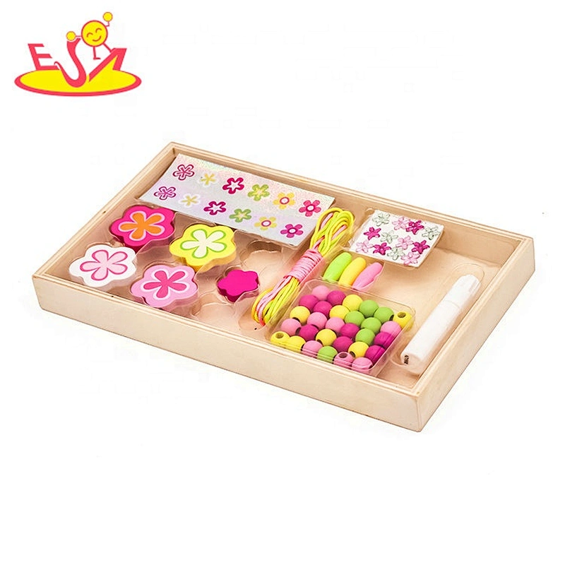 Best design intelligent wooden threading toys for children W11E097
