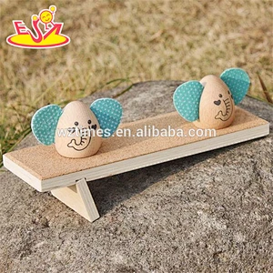 wholesale cartoon elephant shape wooden toys for kids new design animals wooden toys for kids W01B038