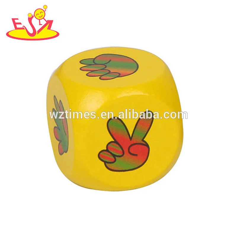 Wholesale sale high quality Wooden Finger-guessing Dice for baby W01A321