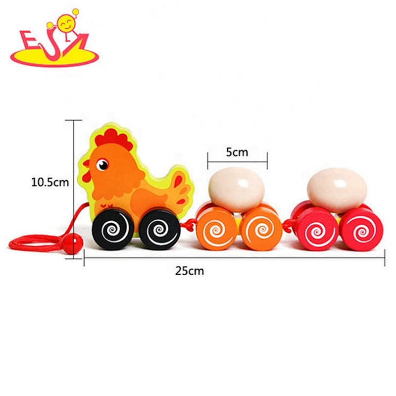 Wholesale educational wooden pull along toys for toddlers W05C114