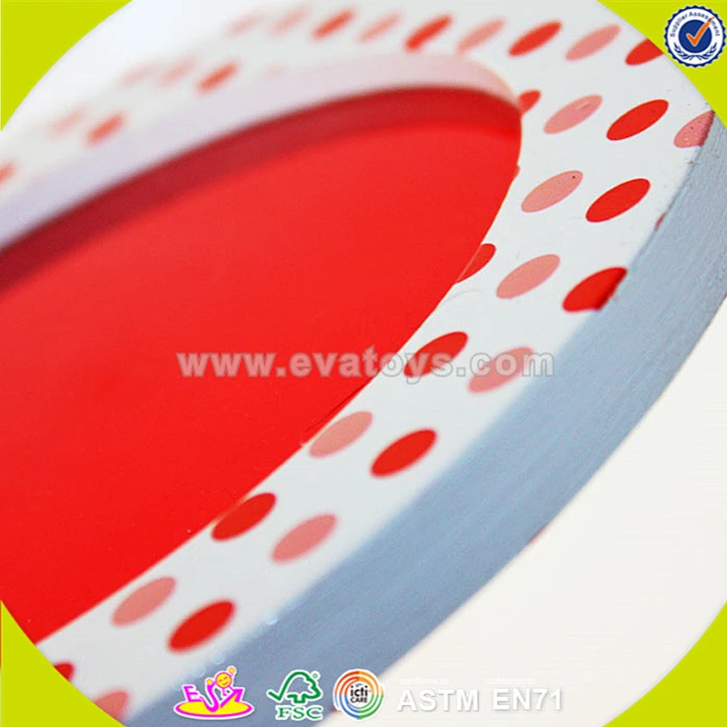 wholesale elegant wooden red drum toy, children wooden red drum toy, top quality wooden red drum toy W07J035