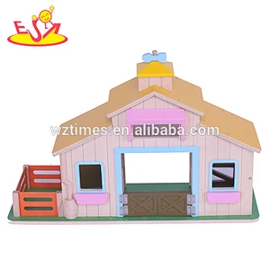 new fashion children wooden toy farm house for pretend play W06A126