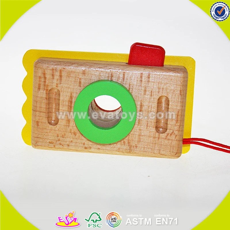 Most popular mini wooden toy camera for kids W01A075