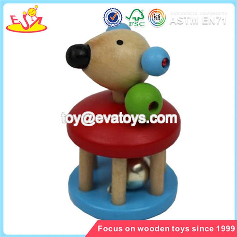 Wholesale musical wooden baby rattle toys for sale W08K006