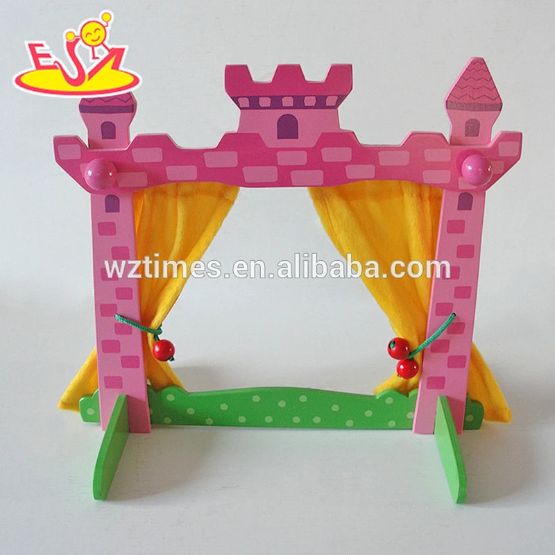 wholesale funny wooden toy puppet theatre most popular wooden toy puppet theatre W10D140
