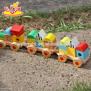 2018 wholesale baby wooden block toy car cheap kids wooden block toy car high quality children wooden block toy car W04A282