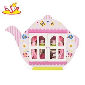 Neues Design vorgeben Spiel Holzpuppe Teehaus für Kinder W06A322