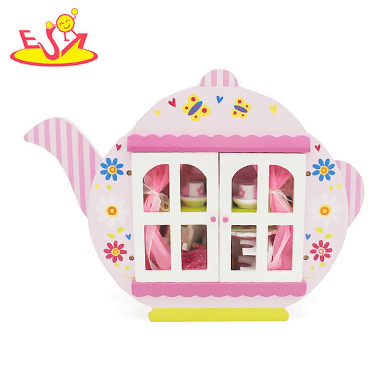 Neues Design vorgeben Spiel Holzpuppe Teehaus für Kinder W06A322