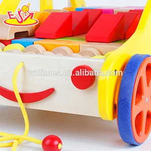 wholesale baby wooden walker toy educational kids wooden walker toy outdoor children wooden walker toy W16E020