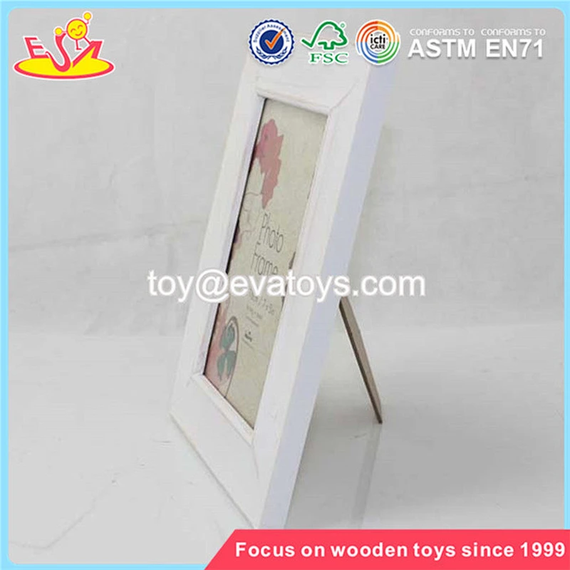 Wholesale new fashion beautiful white wooden craft photo frame W09A031
