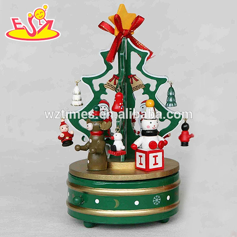 wholesale baby wooden custom music box christmas decorations kids wooden custom music box wood custom music box W07B007A
