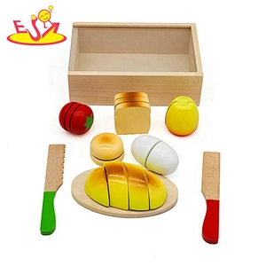 Best design simulation kids wooden pretend food for cutting W10B269
