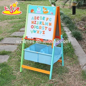 wholesale kids wooden chalkboard easel portable children wooden chalkboard easel for education W12B102