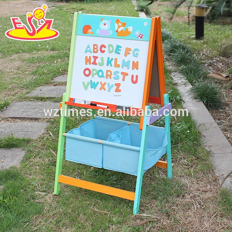 wholesale kids wooden chalkboard easel portable children wooden chalkboard easel for education W12B102